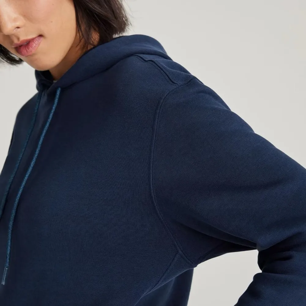 ALLBIRDS Women's The R&R Hoodie Organic Pima Cotton in True Navy Blue Size S NWT - Image 4