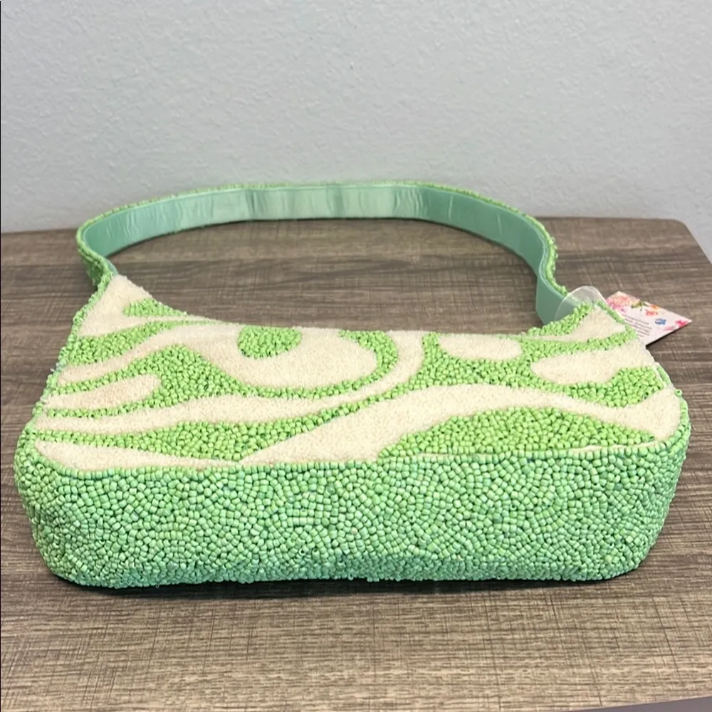 Made In India | Beaded Shoulder Bag 💚 Green - Image 5