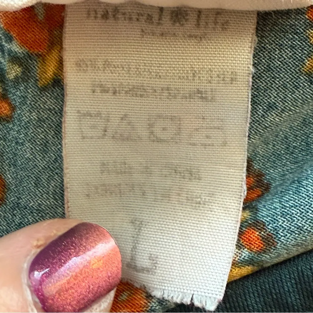 Natural Life Dark‎ Floral Mini Dress Large Stretch Flower Boho Bohemian Forest - Image 6