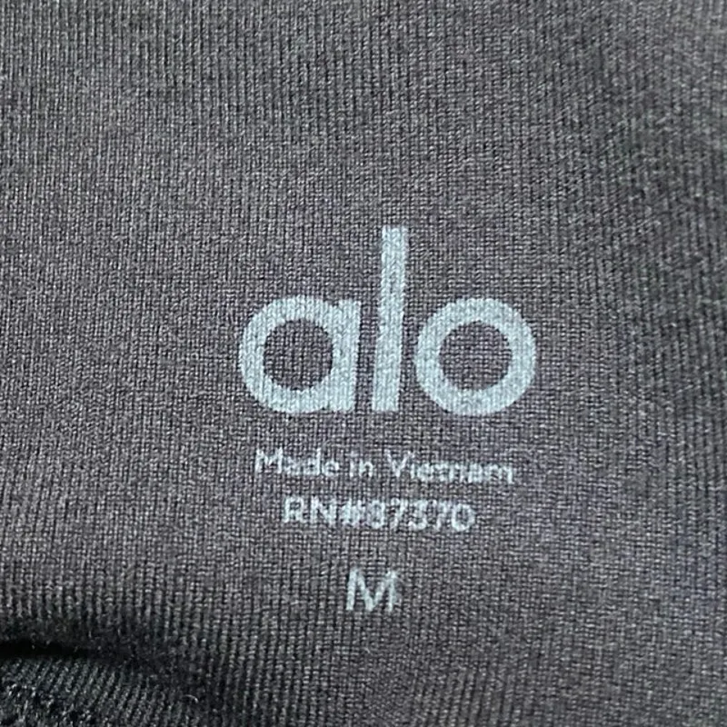 Alo Yoga Women's Black Mid Rise Workout Running Athletic Biker Shorts Size M Size M - Image 4