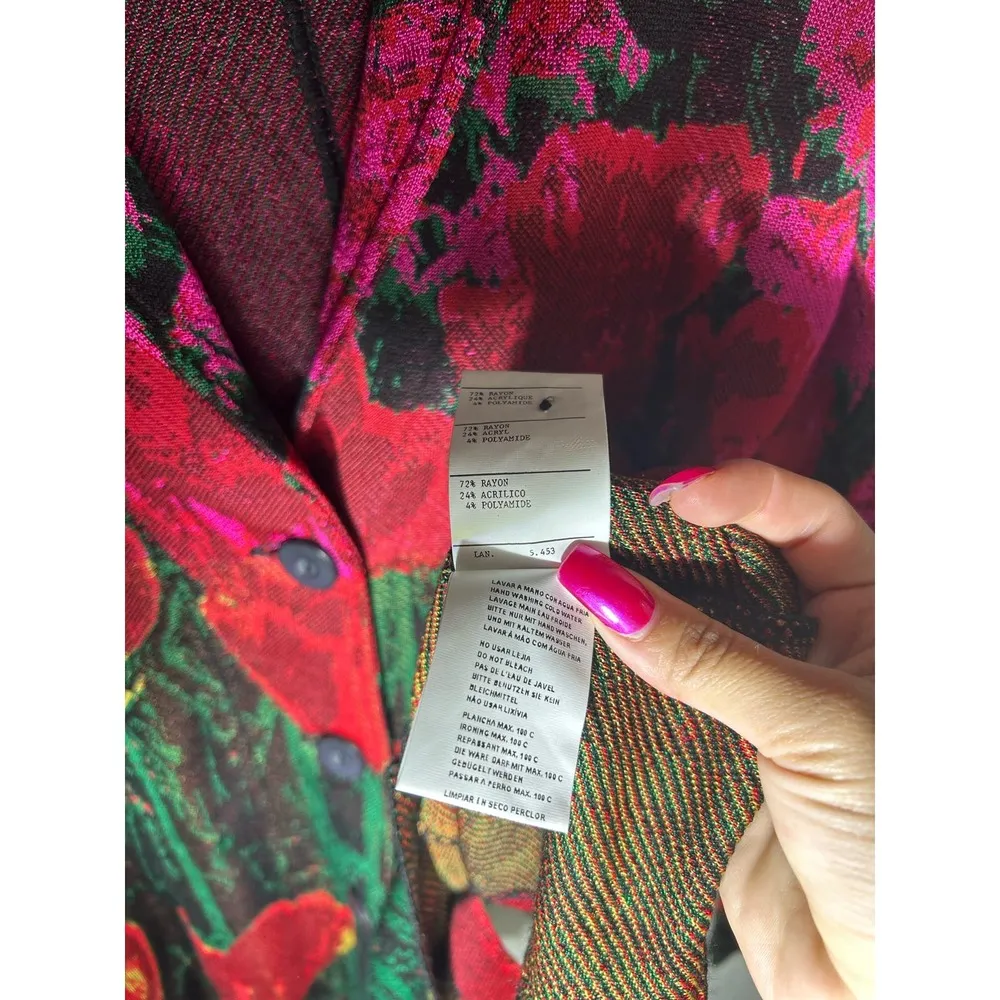 Aldomartins Tulip‎ Field Sweater Blazer Size Medium Black - Image 7