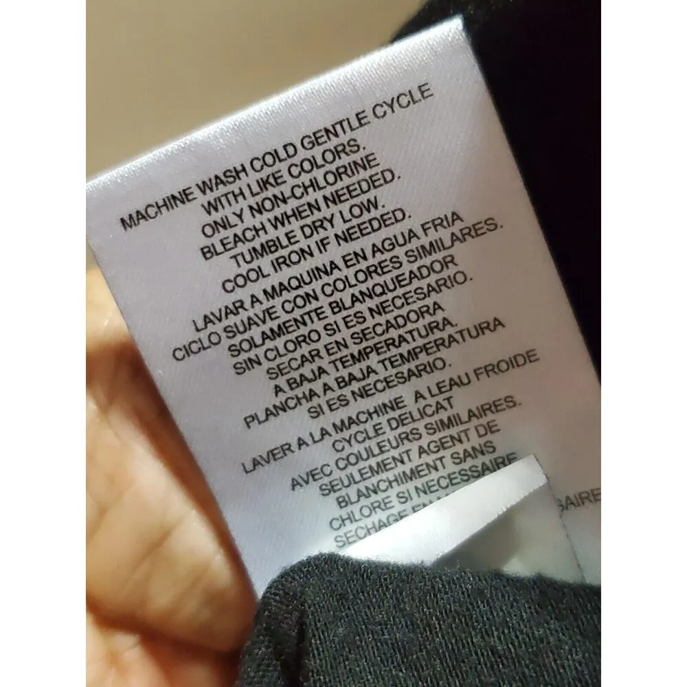 Jones New York Women Blue Paisley Polyester Round Neck Long Sleeve Top Shirt XL - Image 9