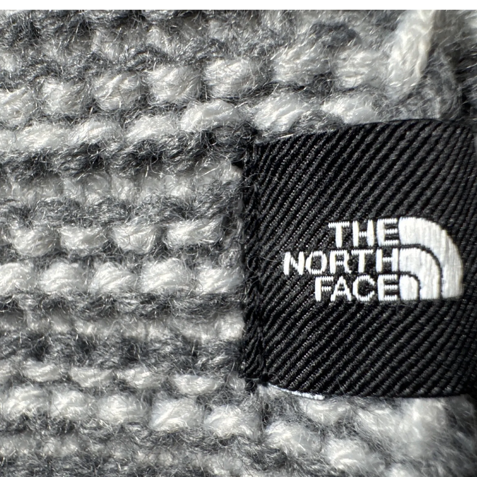 The North Face Knit Cowl Neck Warmer Gray Infinity‎ Striped Soft Winter Scarf - Image 2