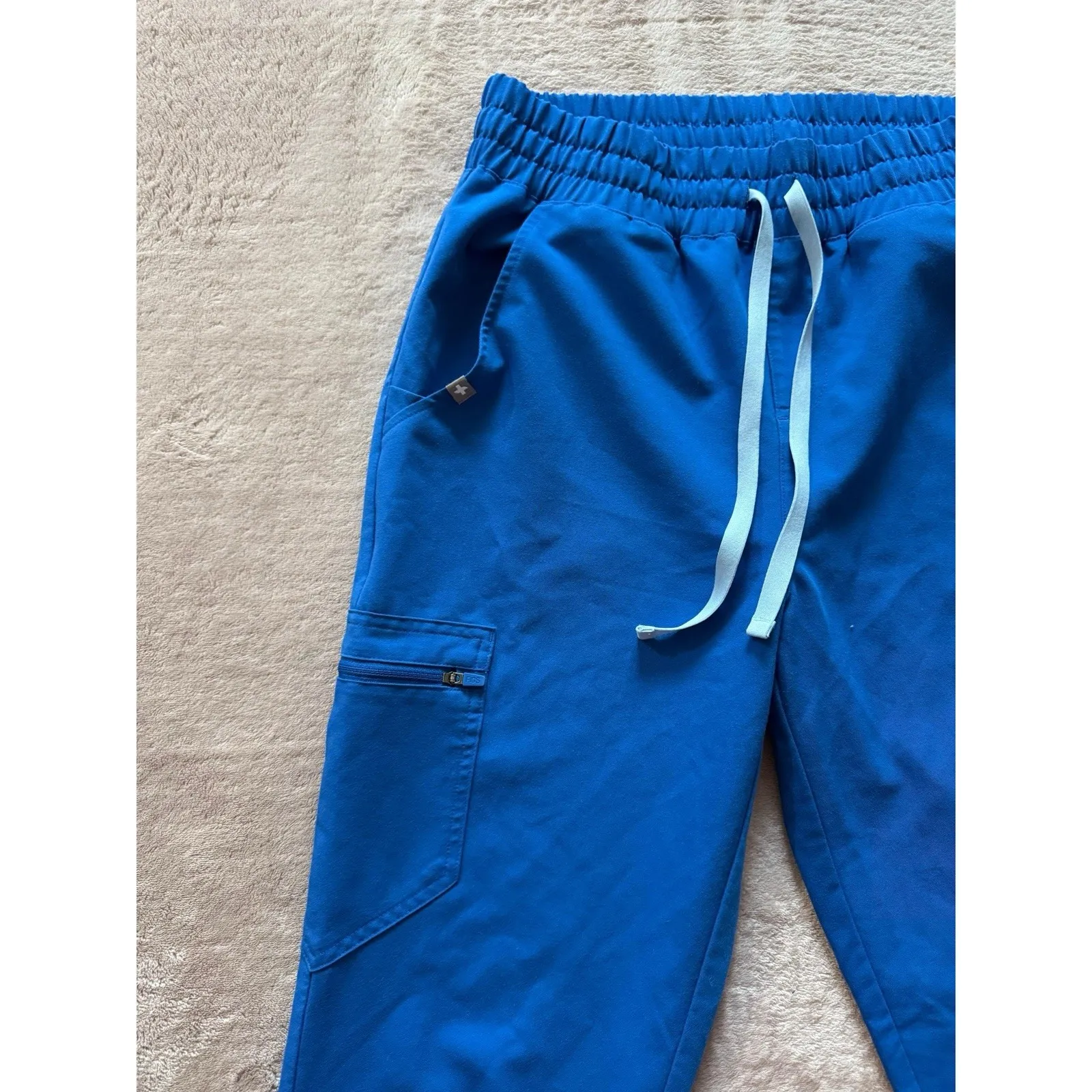 FIGS  Zamora Jogger Scrub Pants Comfortable Stretch Workwear Blue Size S - Image 3