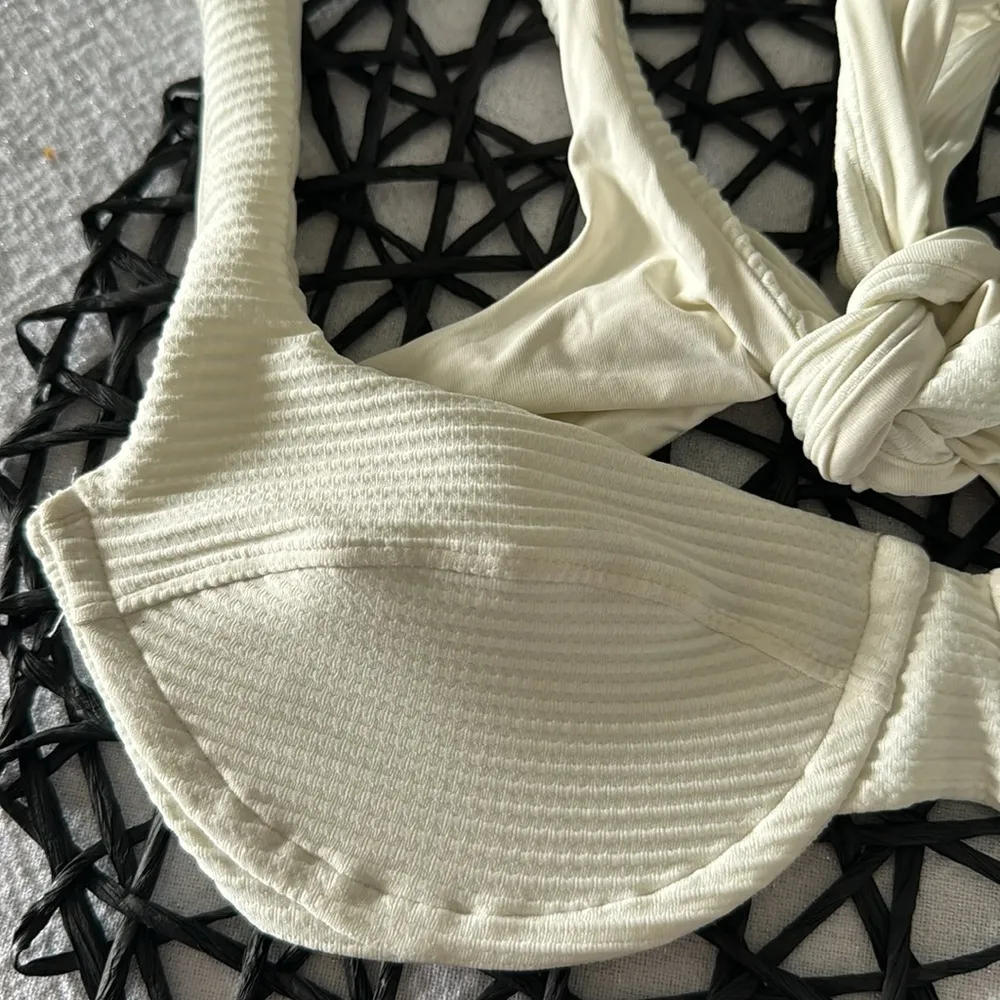 L*Space Eco Chic Repreve® Nikita Bikini Top, White, Sz Small, $130 - Image 7