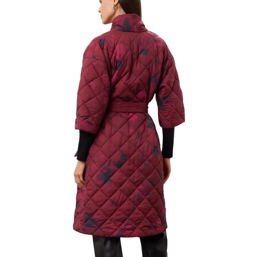 Hutch Mason Floral Short Sleeve Coat in Red Floral, Size L - Image 3