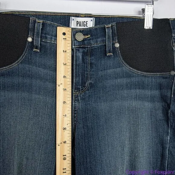 NEW PAIGE Women's Maternity Verdugo Ankle Nia‎ Destructed  Skinny Jeans, 29 - Image 7