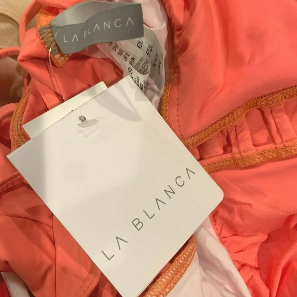 LA BLANCA Laddered Mio One-Piece Swimsuit (US/6) - Image 4