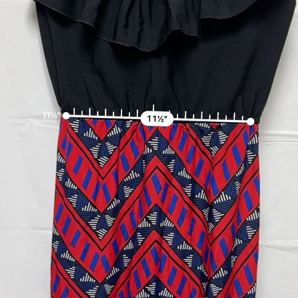 APX *B3G1‎ Indulge Women size Large Maxi Dress Sleeveless Aztec Print - Image 8