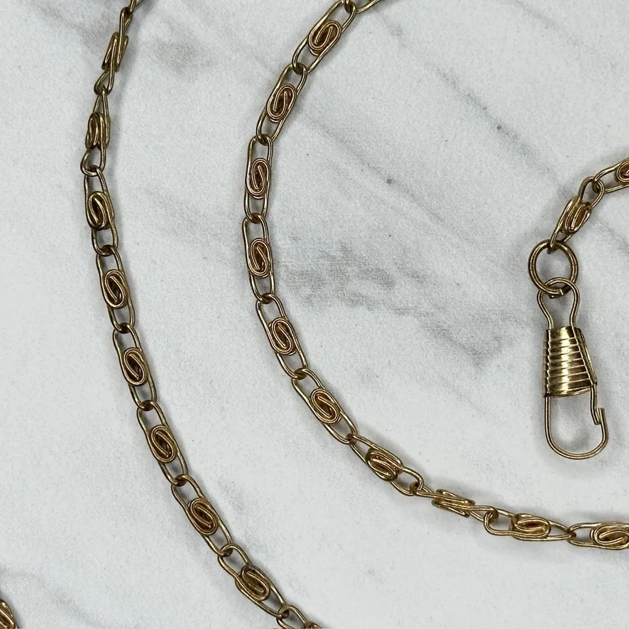 Skinny Gold Tone Swirl Chain Link Purse Handbag Replacement Strap ✨ - Image 8