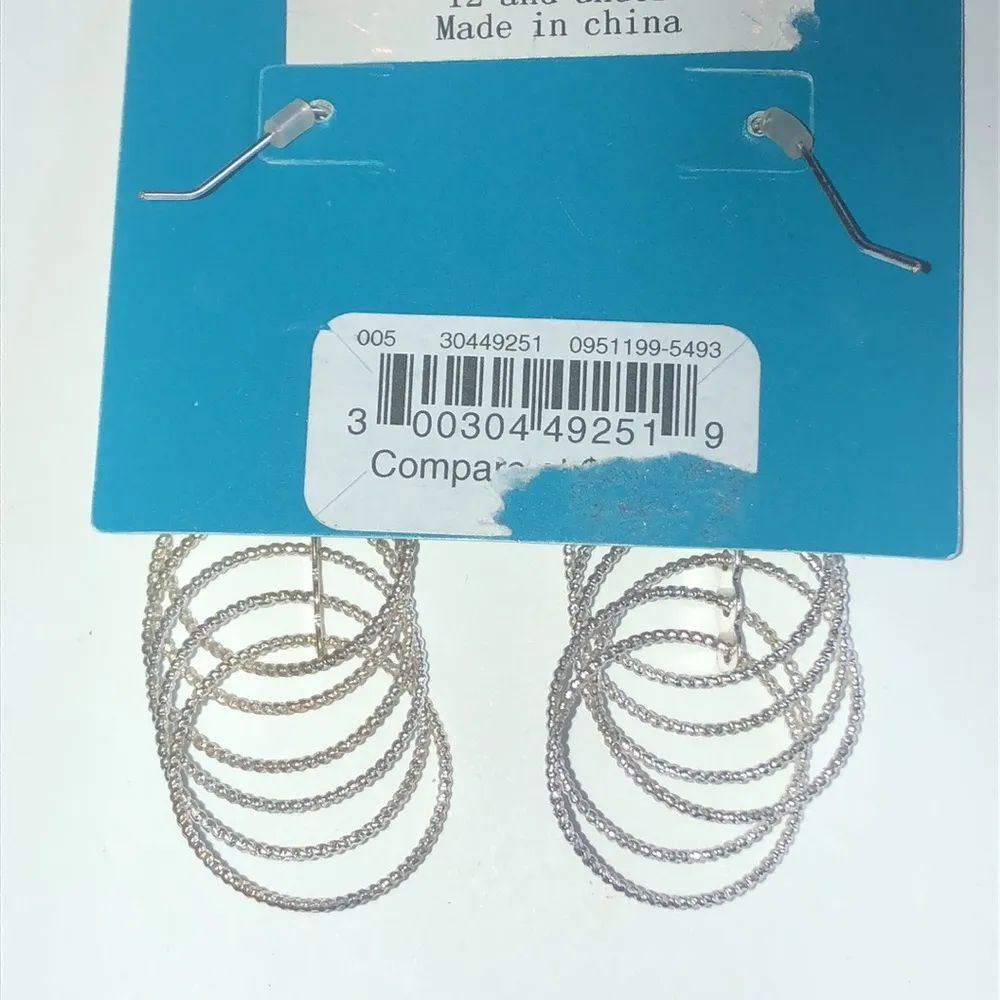 Silver Tone Dangling Chandelier Boho Pierced Earrings - Image 5