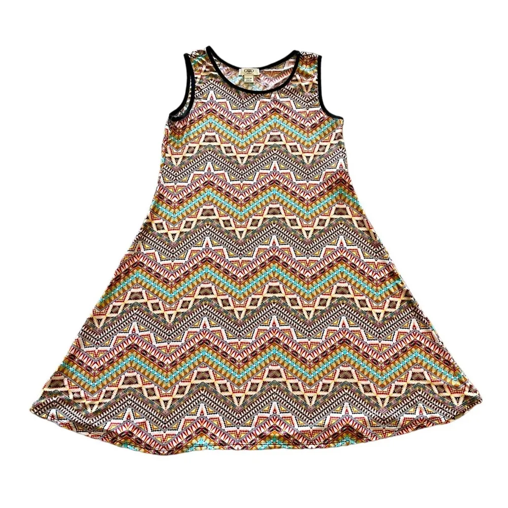 Cato Fashions SUN DRESS 14/16 Womens Sleeveless Swing Multi Color Zig Zag - Image 10