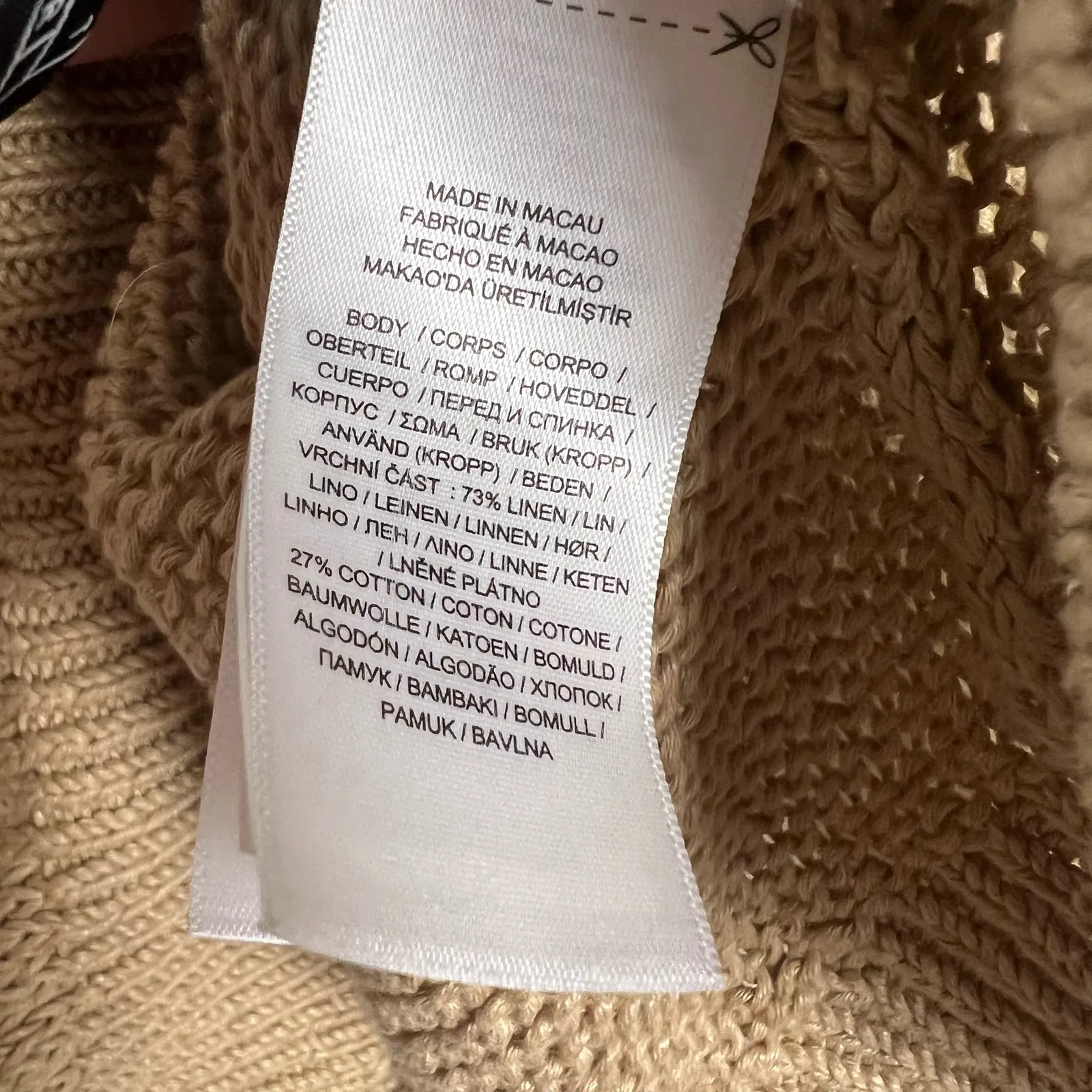 Polo by Ralph Lauren Linen Lightweight Tan Cardigan Sweater Size XXL - Image 15