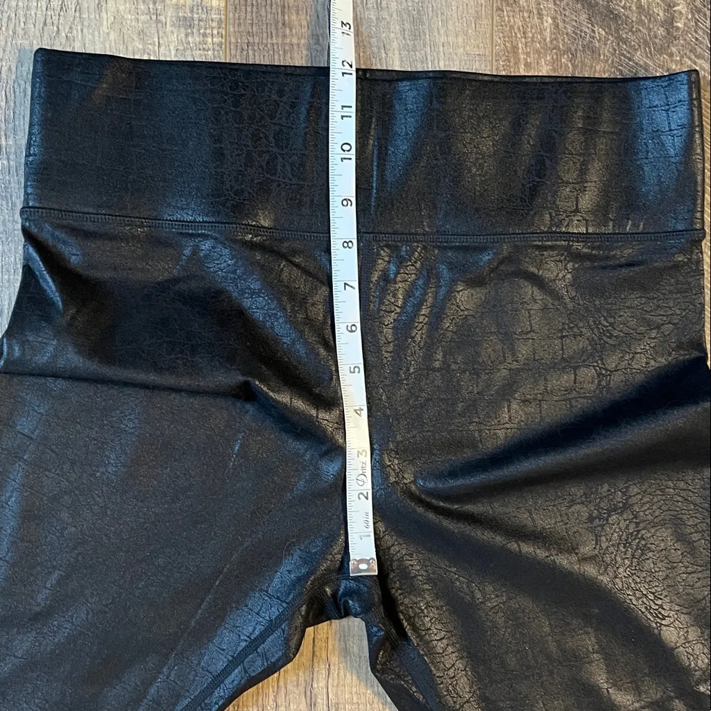 Cut the Frills High Rise Faux Leather Black Leggings Size XL - Image 6