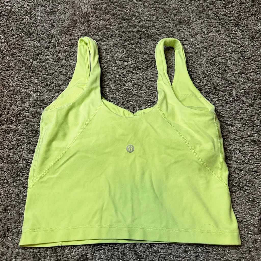 Lululemon Athletica Light Green Crop Top - Image 3