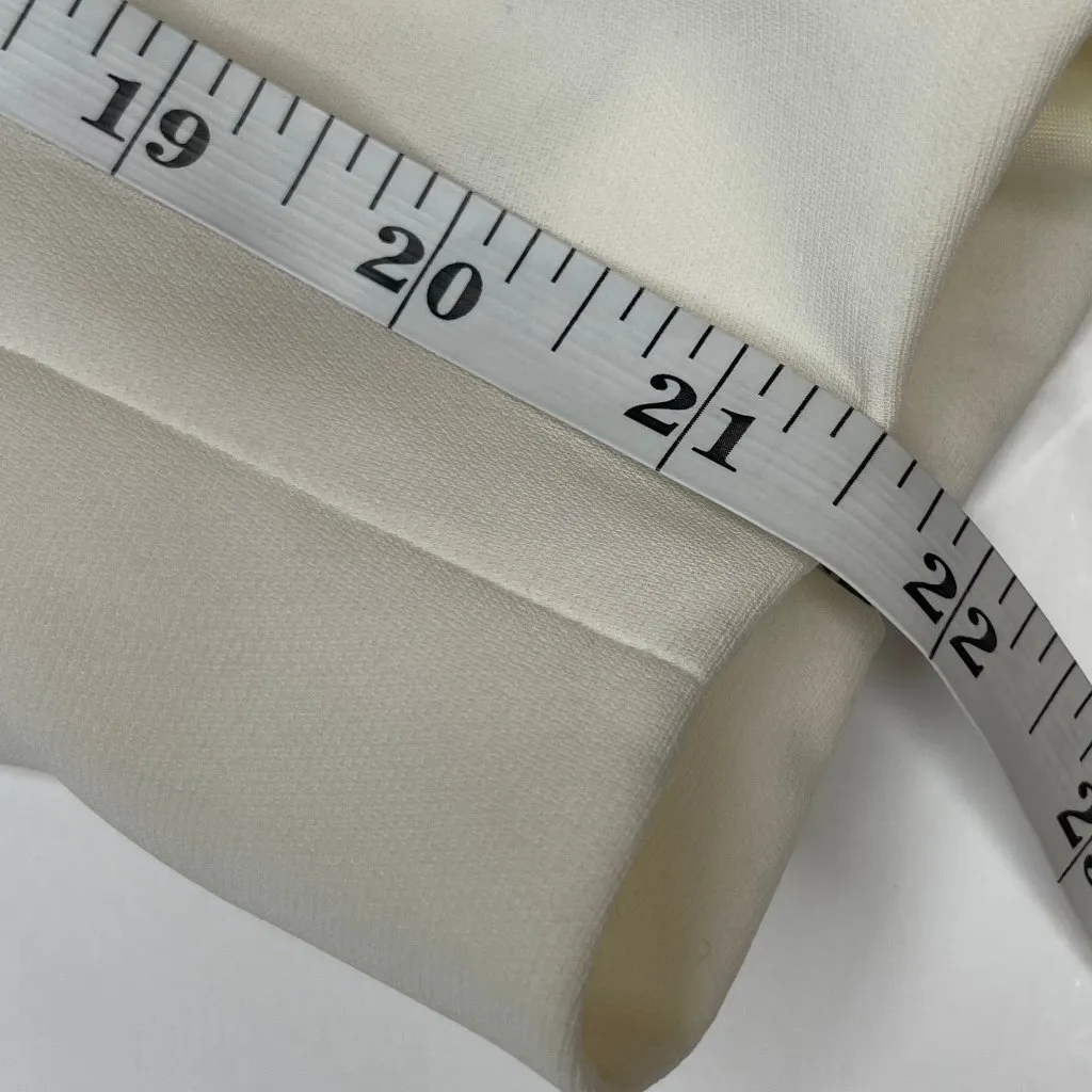 Love  Ivory Cropped Zipper Accented Long Sleeve Open Blazer Sz Med - Image 8