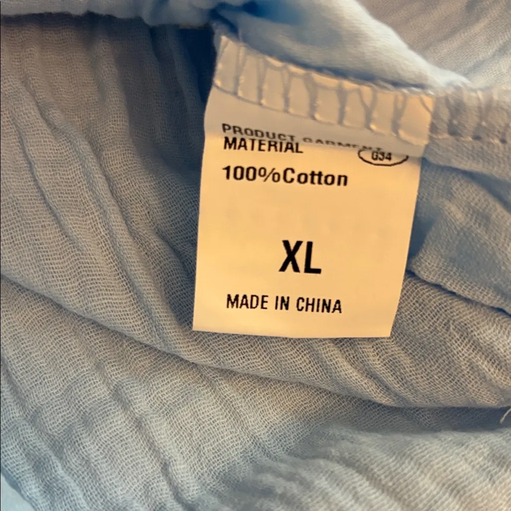 Sky Blue Shirt and Shorts Loungewear Set Women Size XL NWOT - Image 9