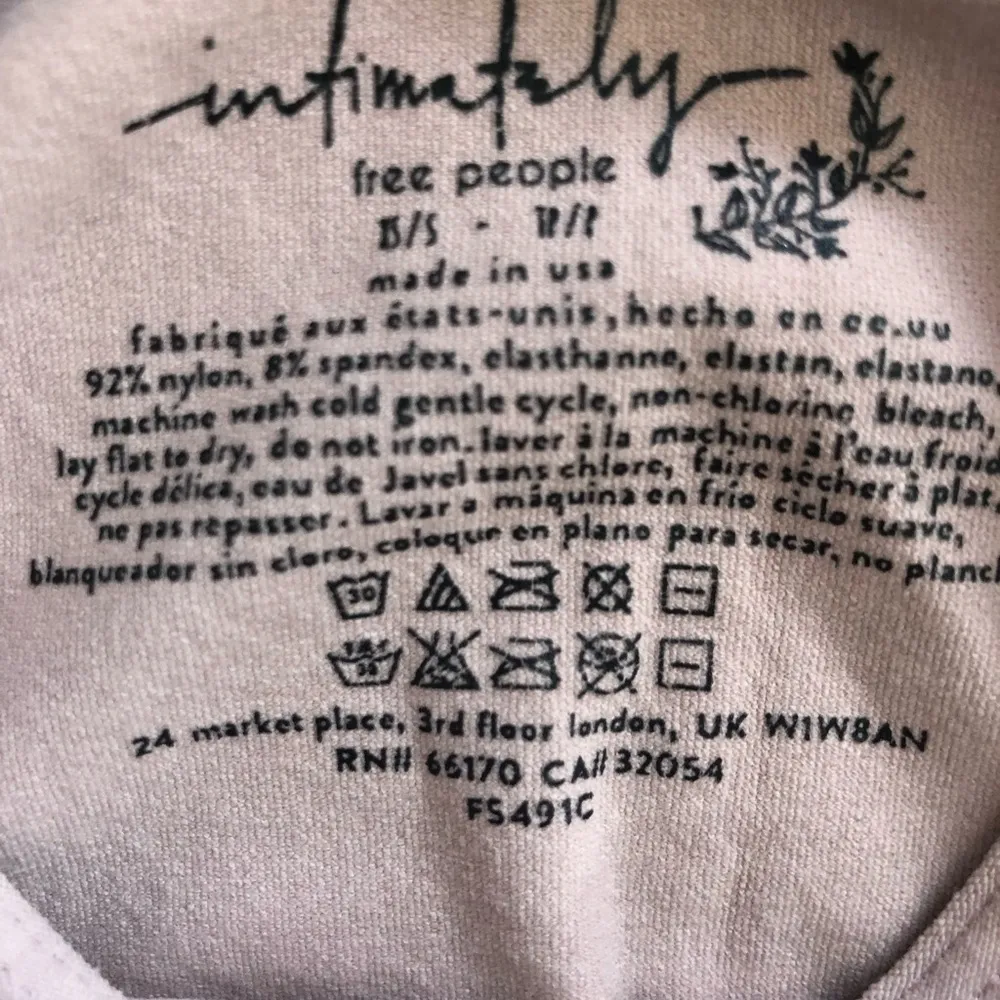 Intimately  Nude Strappy V Neck Cami Bra CropTank XS-S Stretch - Image 3