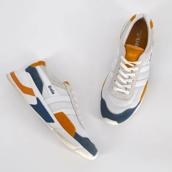 Gola CLA376 Eclipse Trainers Sneaker Shoes in White Yellow Women's US 7.5 38 - Image 1