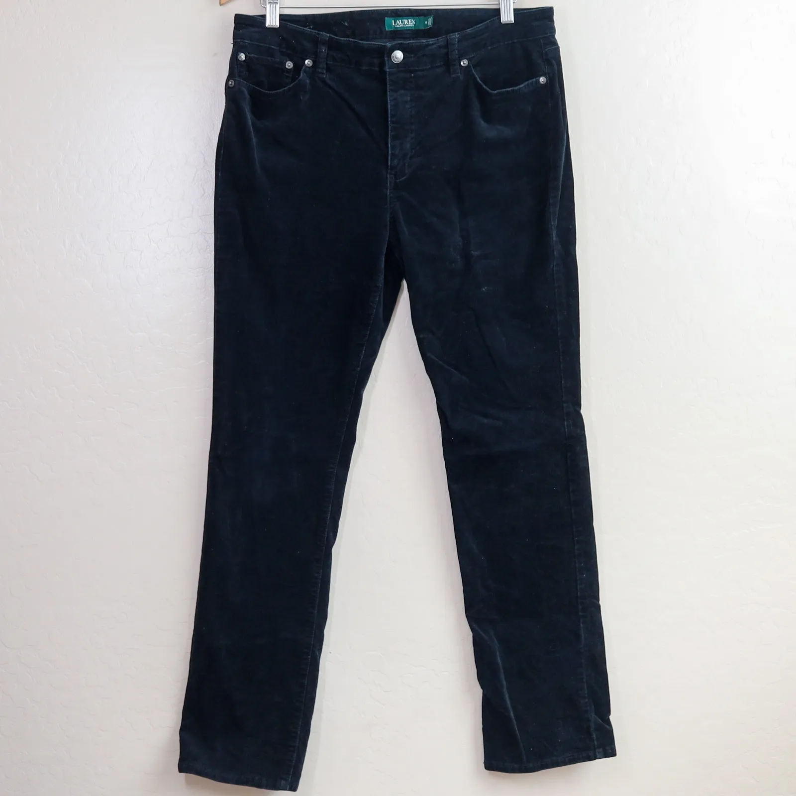 Lauren Ralph Lauren Corduroy Pants Women's 12 Black Straight Leg‎ Fall Casual - Image 8