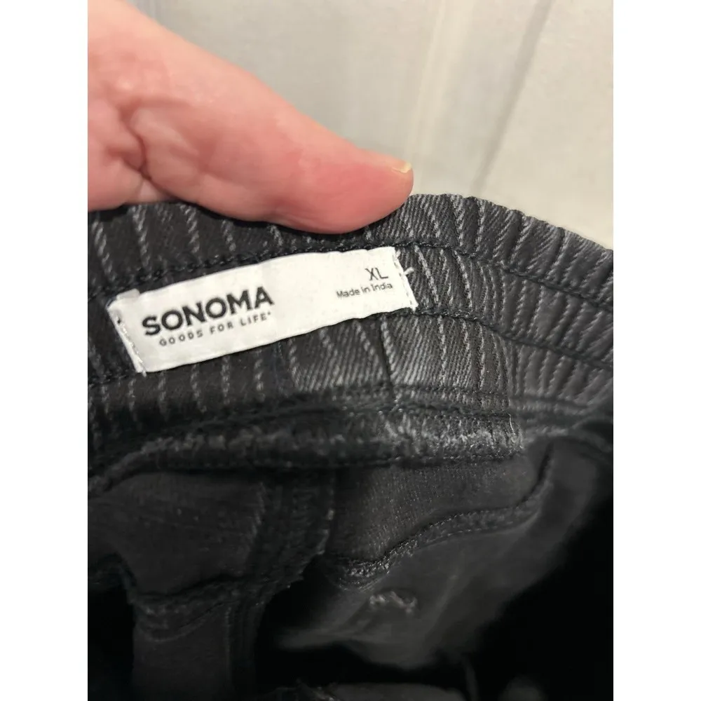 Sonoma Pull On Cotton Cargo Joggers Faded Black Womens‎ Size XL Cotton Lyocell - Image 8