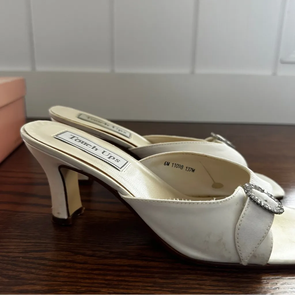 Touch Ups ivory Heels with Rhinestone Accent - Image 8