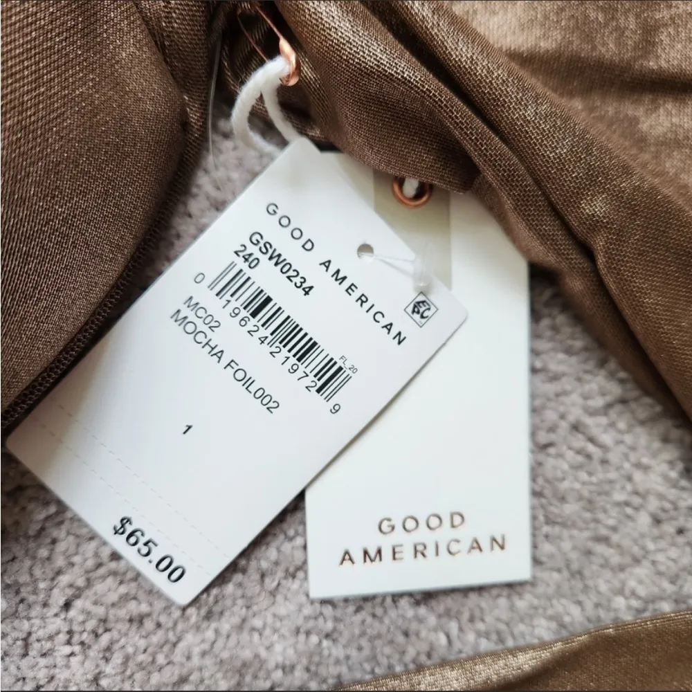 GOOD AMERICAN Mesh Long Sleeve Crop Top Small Bra Underwire Festival Activewear - Image 5