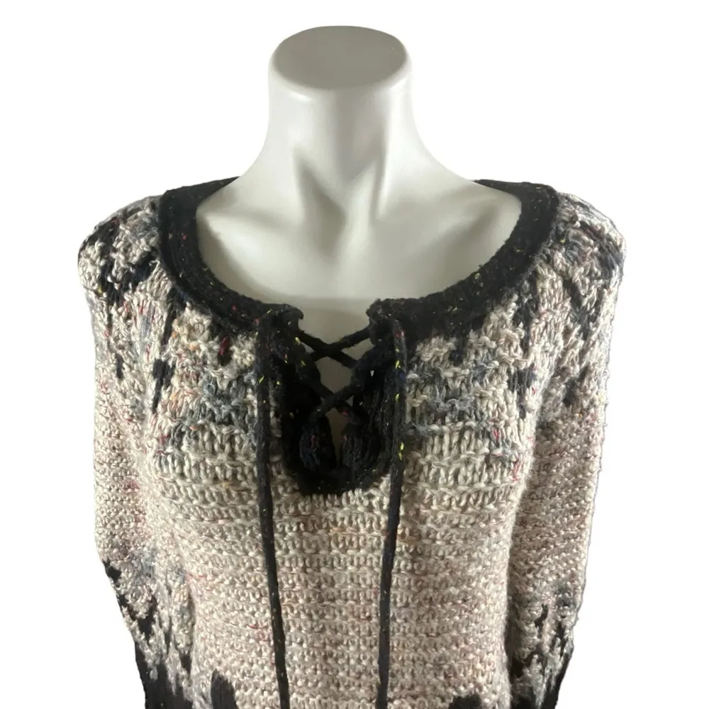 Free People Love Bug Wool Blend Fair Isle Nordic Print Wool Blend  Sweater - Image 5