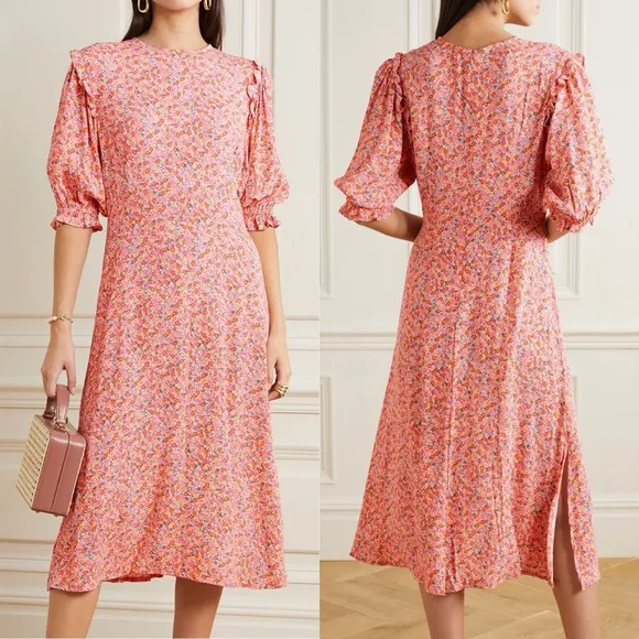 Faithfull the Brand Jean-Marie Midi Dress in Mathiola Floral - Image 2