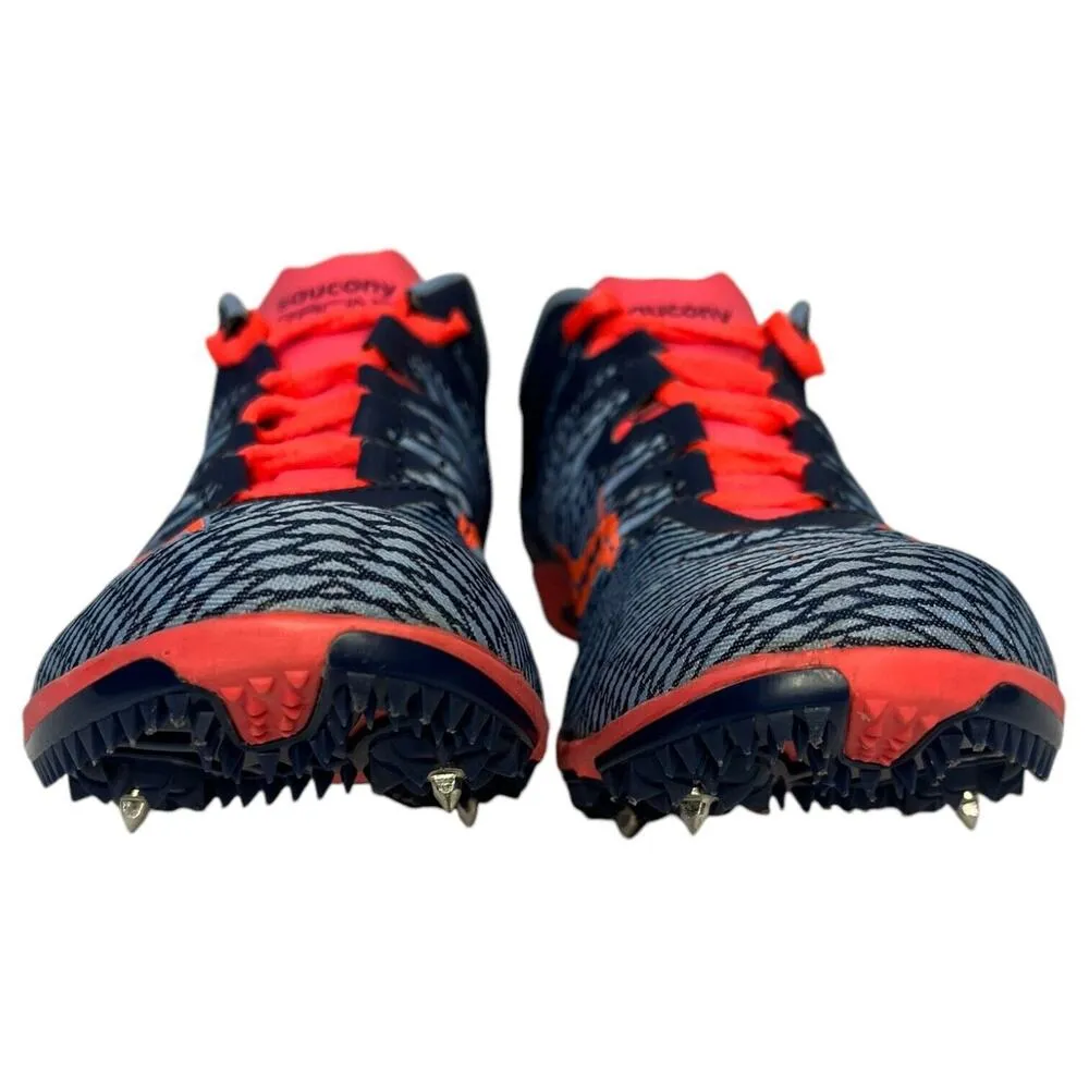 Saucony Running Shoe Womens 8.5 Endorphin 2 Cleats S19046-1 Track Blue Pink - Image 4