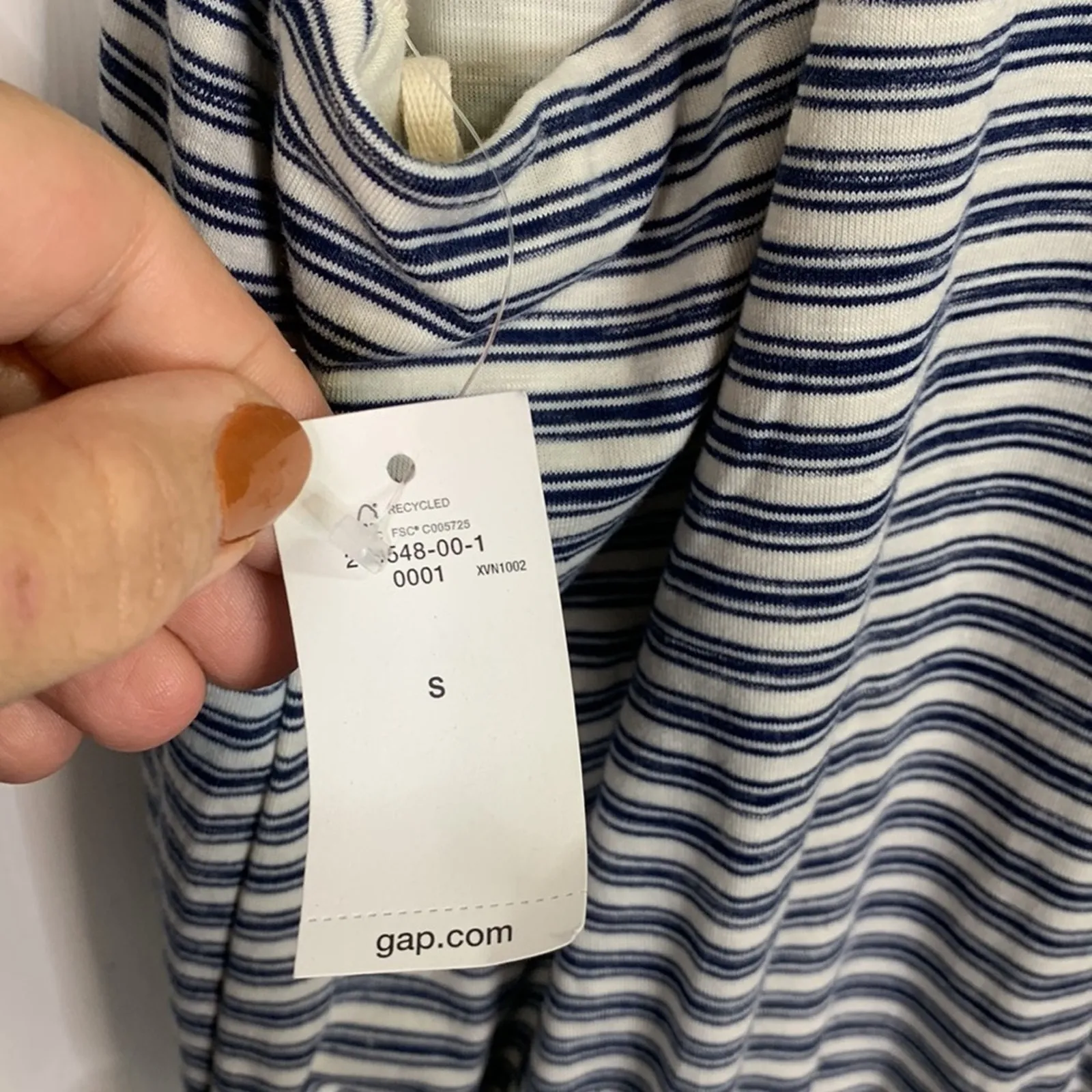 GAP Blue White Striped Shorts Racerback Romper New with Tag W-577 Size S - Image 6