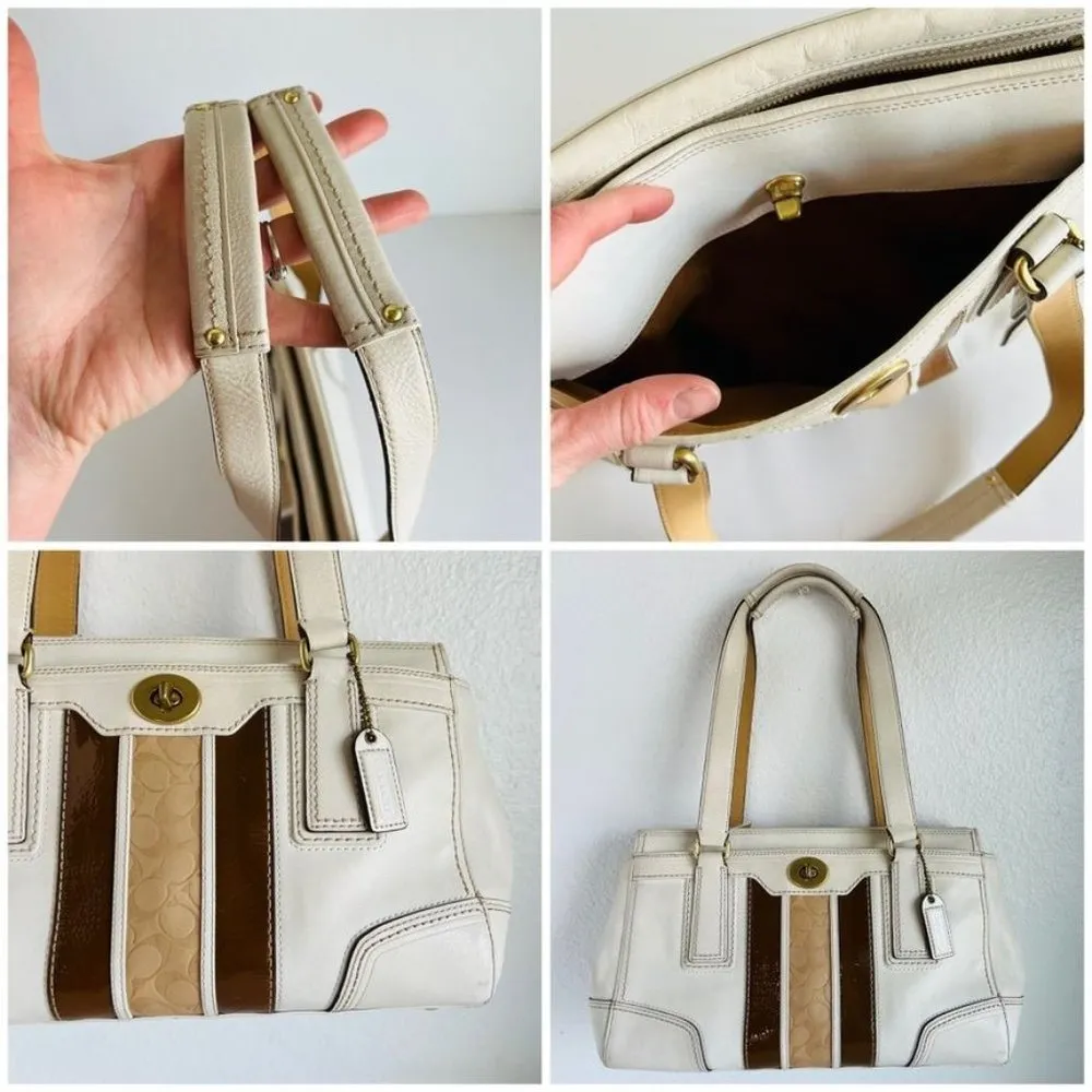 Genuine Leather White Y2K Retro Shoulder Bag - Image 2