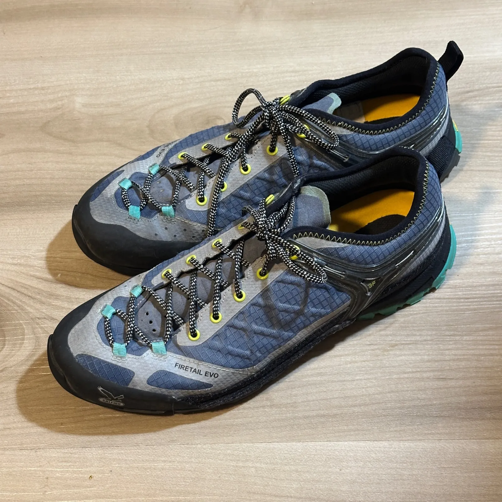 Salewa Firetail Evo Women Hiking Trail Running Shoes Blue Jeans Moon Size 11 - Image 3