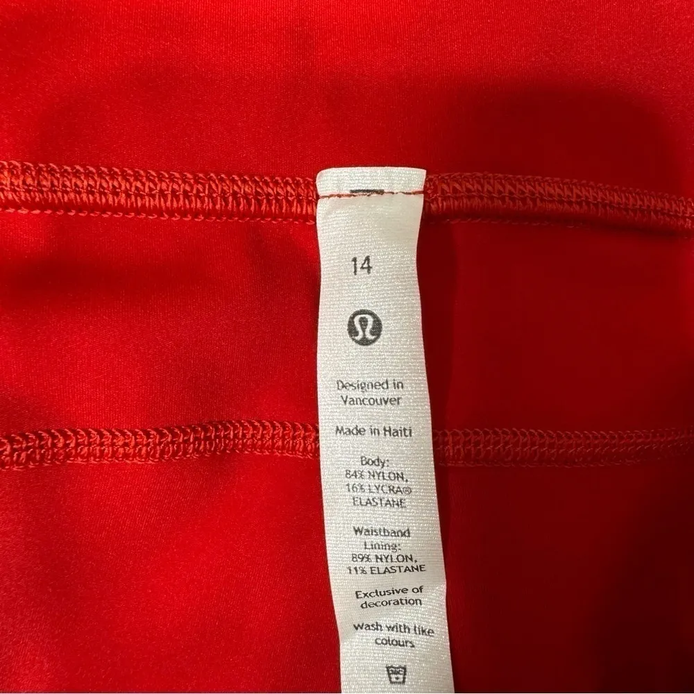 Lululemon Fast and Free High Rise Tights Leggings in Dark Red Size 14 NWT - Image 9