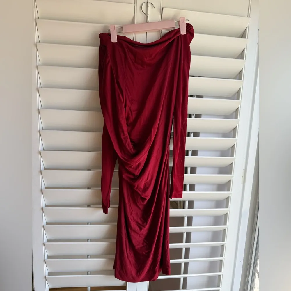 Plein Sud y2k Red Draped Dress Size 6 - Image 5