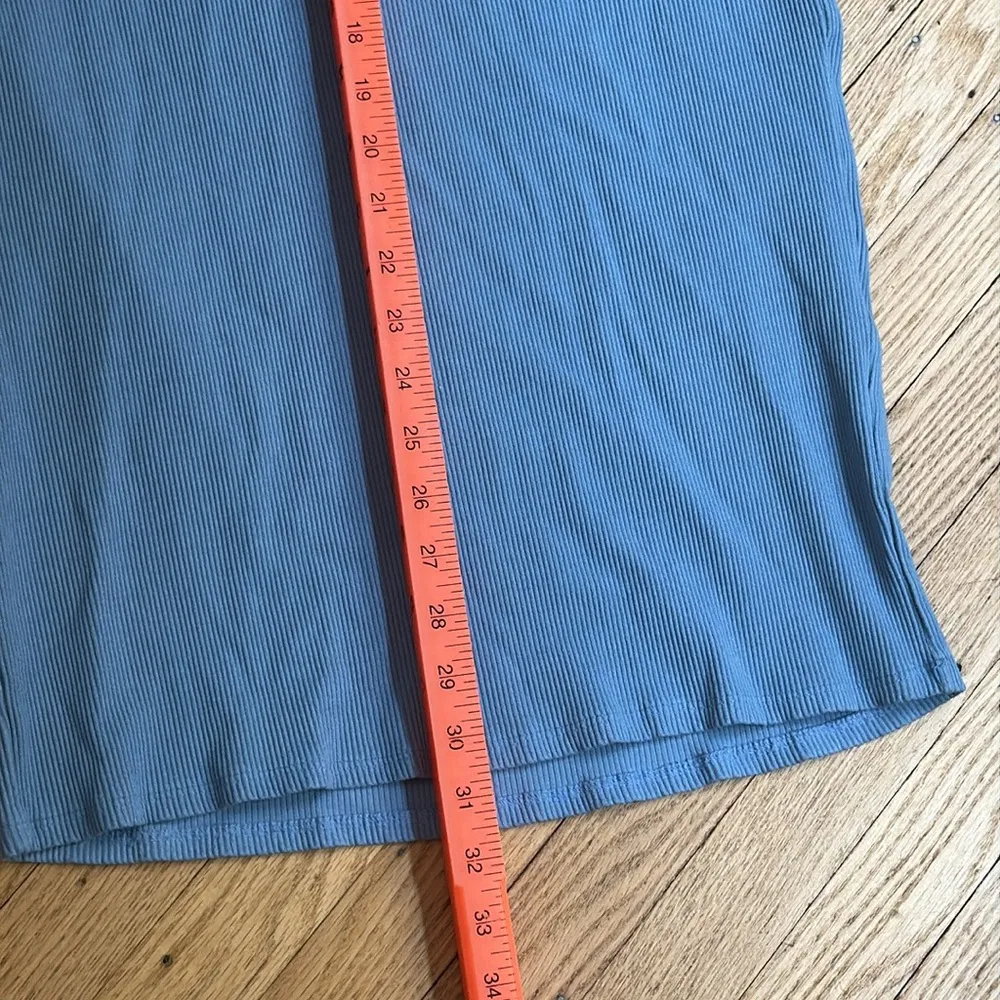JAPPAREL Blue Ribbed Knit Midi Skirt XL Made in USA - Image 3
