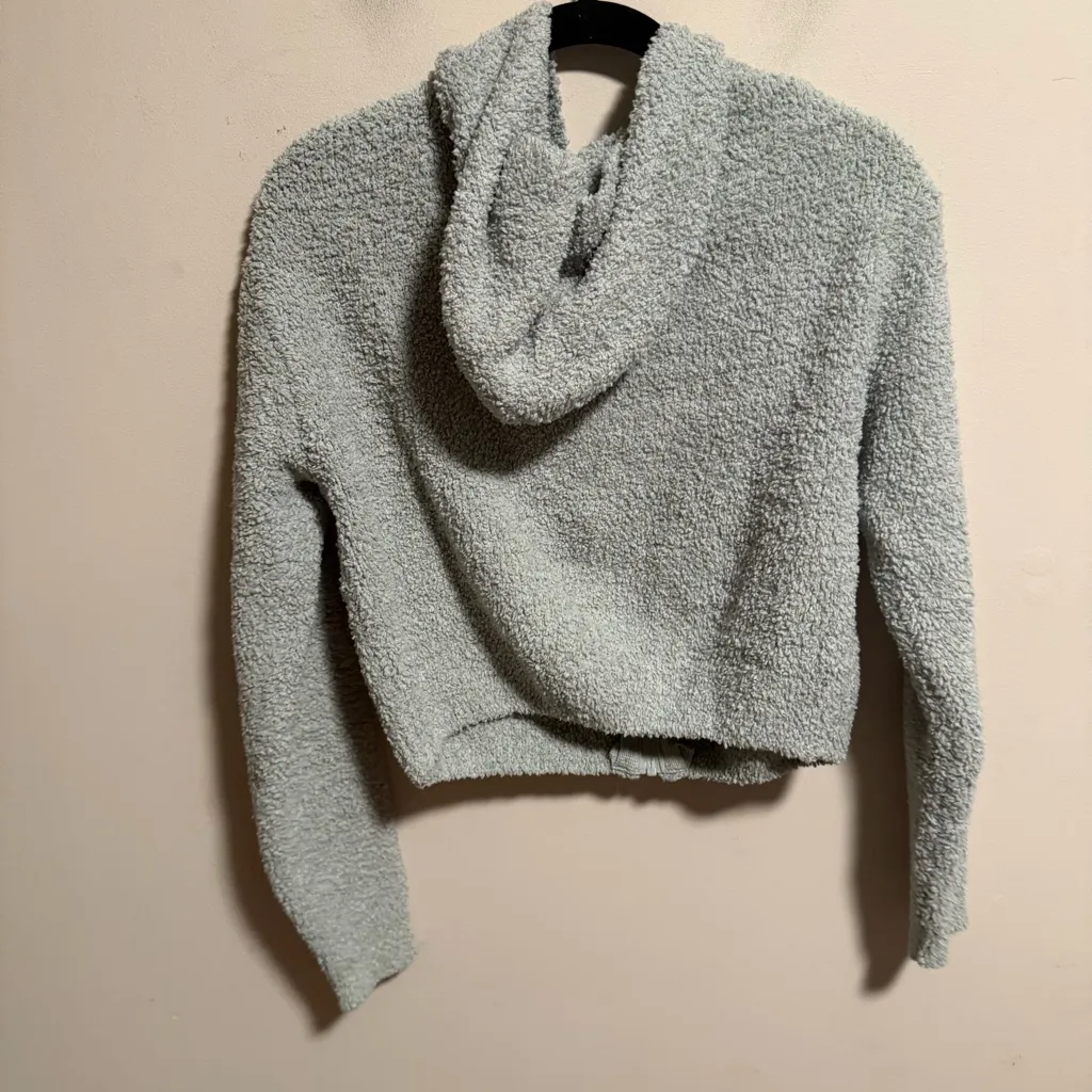 SKIMS Cozy Knit Lounge Set Shorts Crop Zip Up Hoodie- Size Small Medium - Image 2