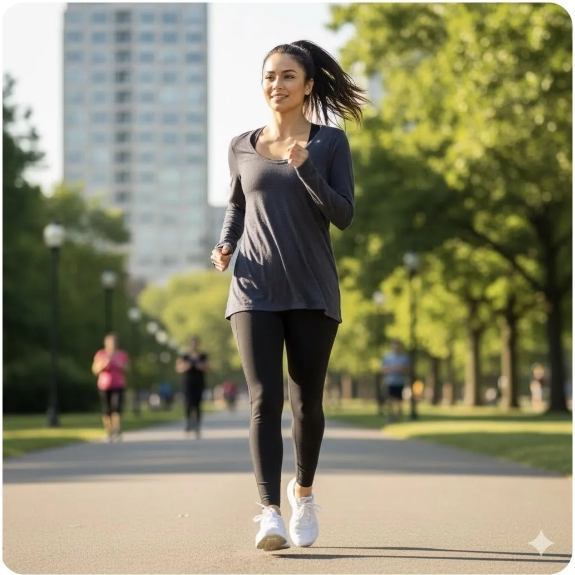 Lululemon Shirt Womens Size 8' Gray Long Sleeve Scoop Neck High Low Hem Running - Image 9