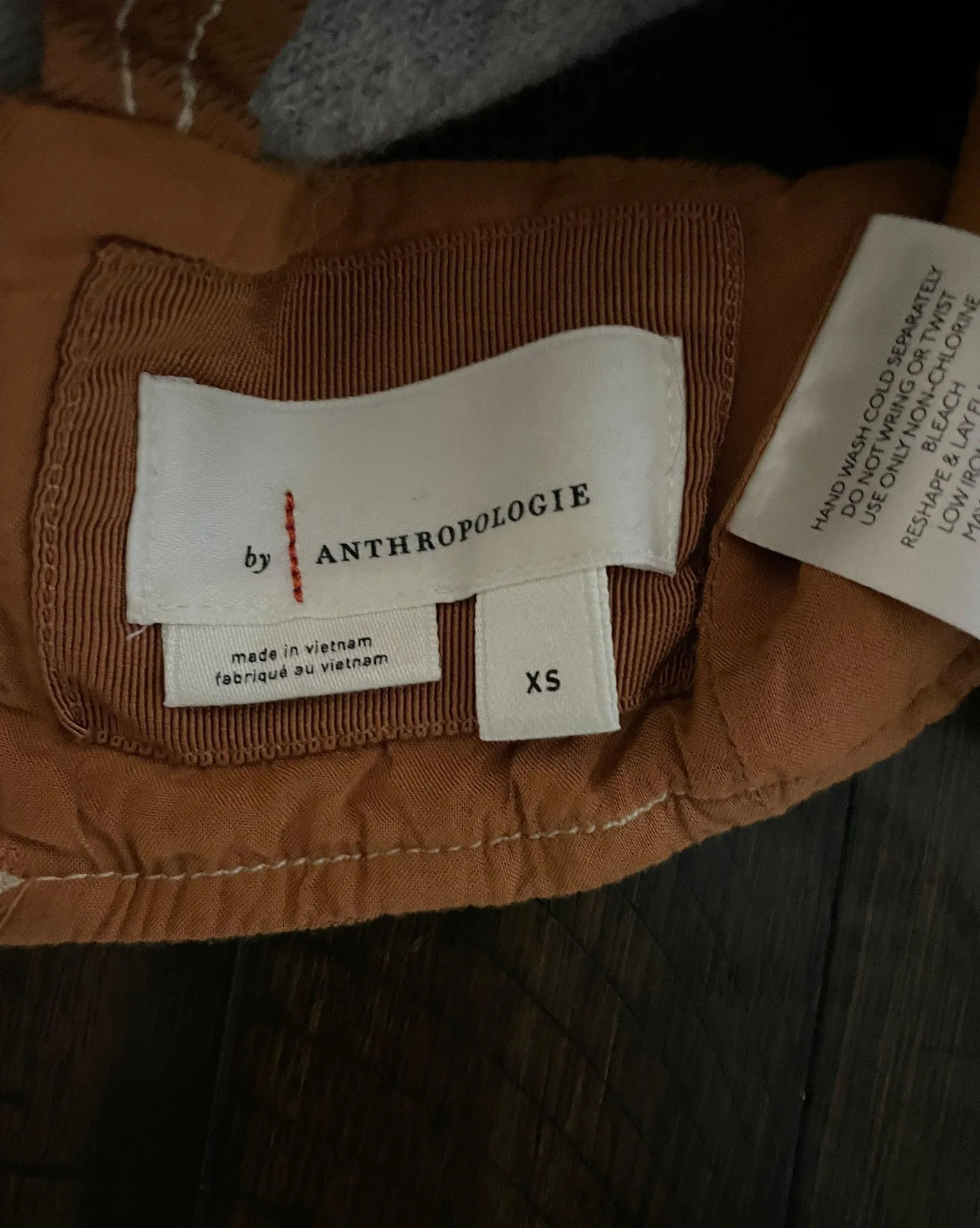 Anthropologie Seamed Rust Corest Crop Bra Top XS - Image 10