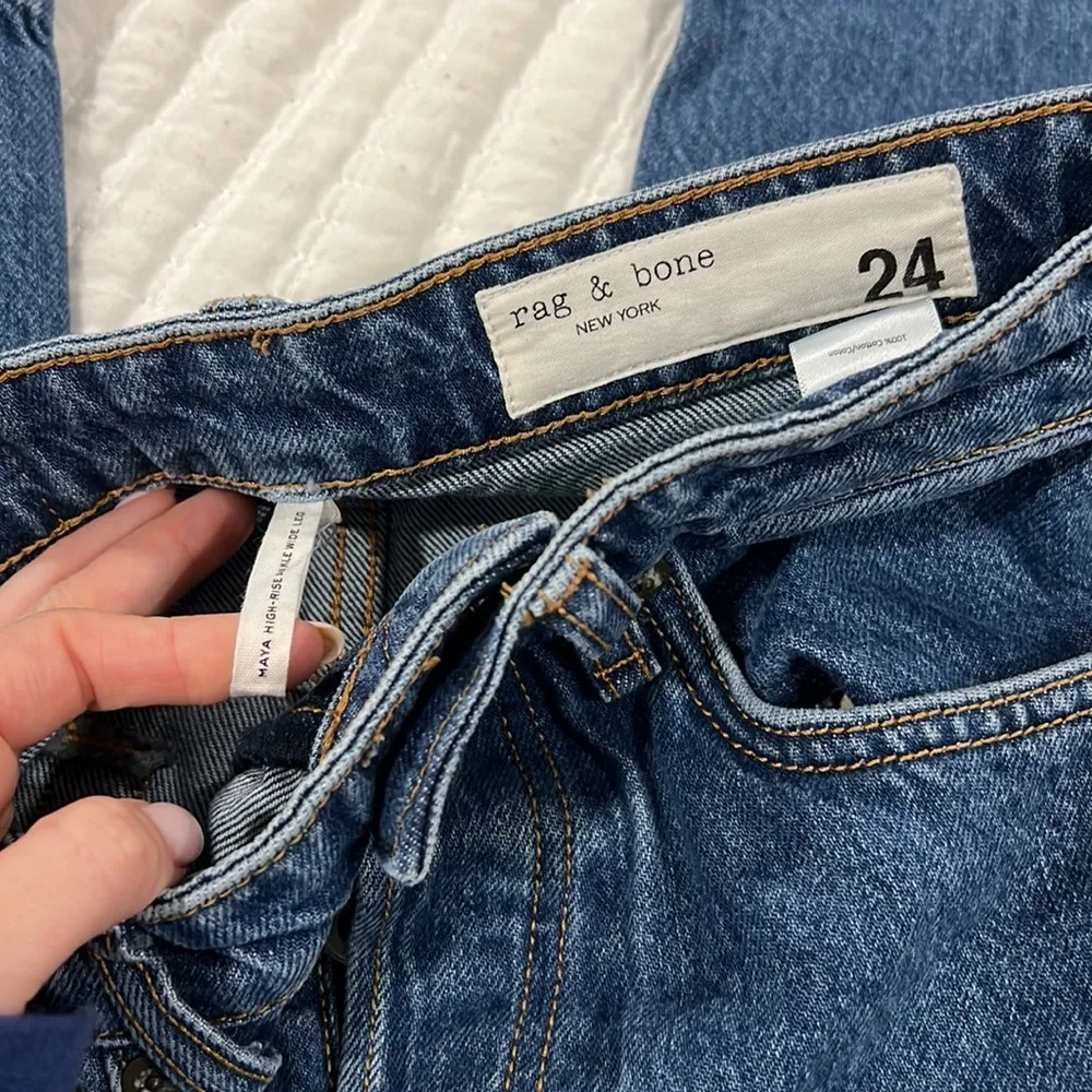 Rag & Bone Maya high rise ankle wide leg jeans! - Image 5