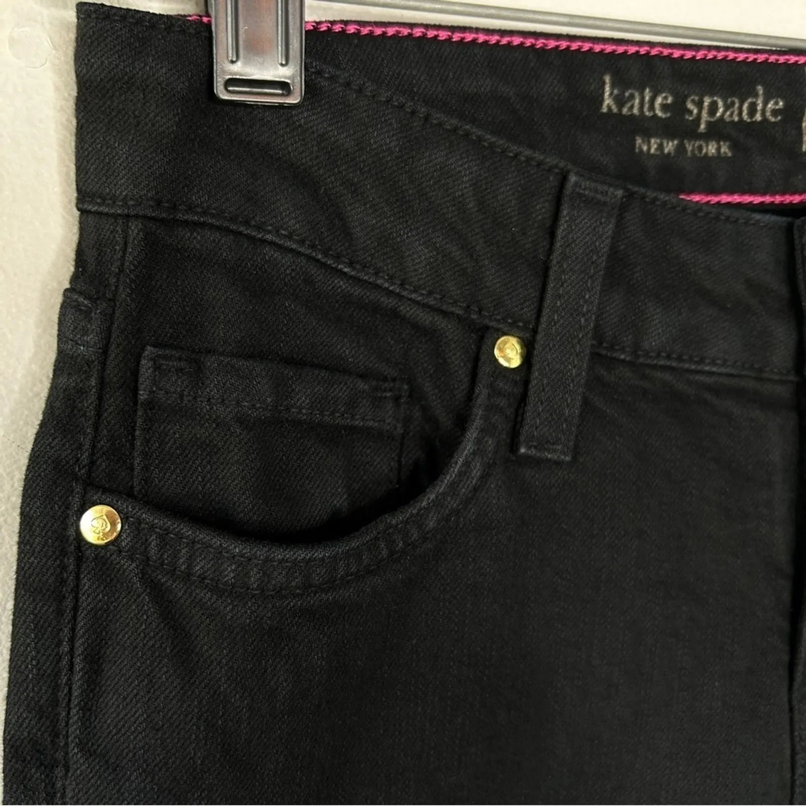 KATE SPADE Jeans Womens 26 Black Skinny Denim Casual Feminine Chic Capsule Basic - Image 4