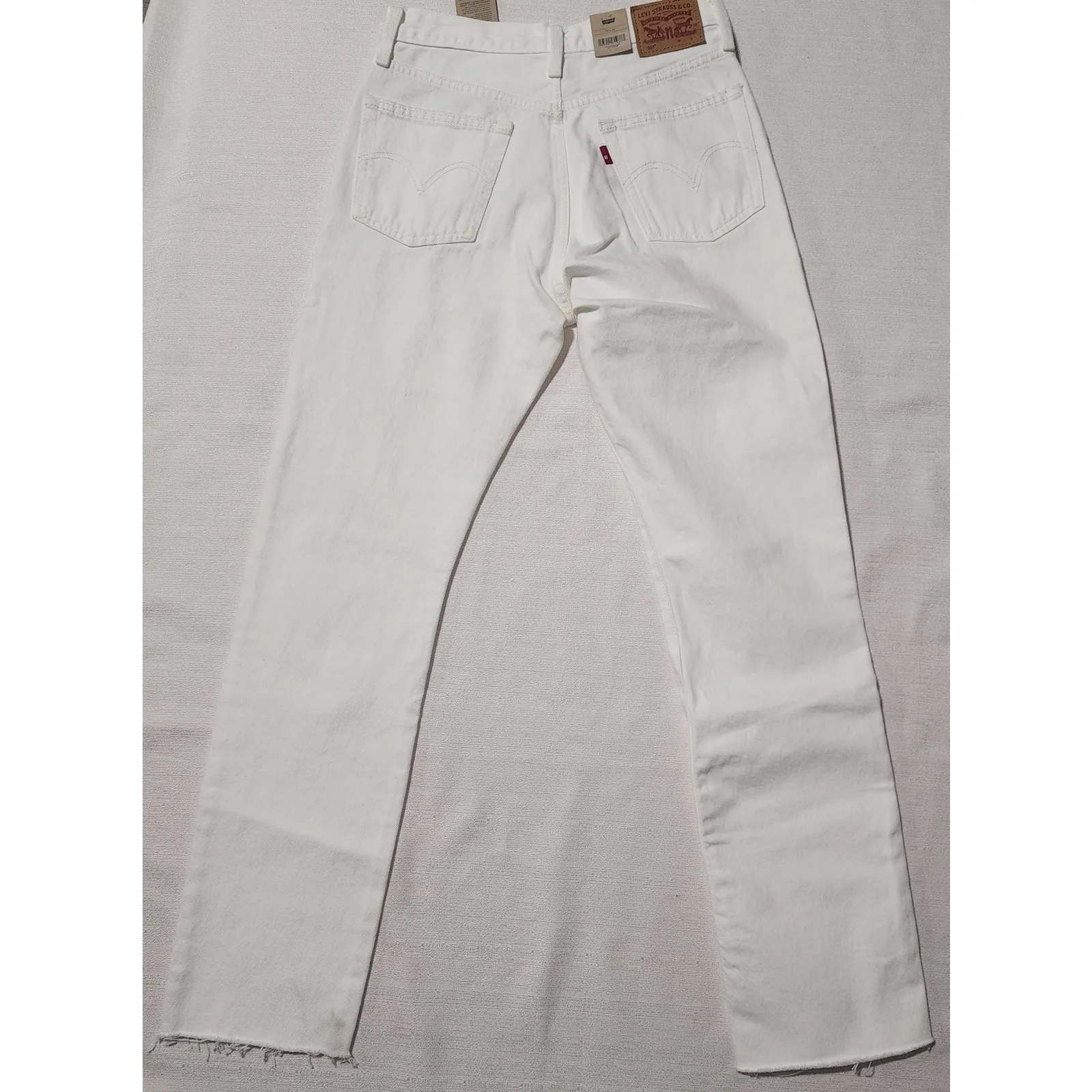 Levi's 501 original 26x30 sit at waist women-button fly white - Image 3