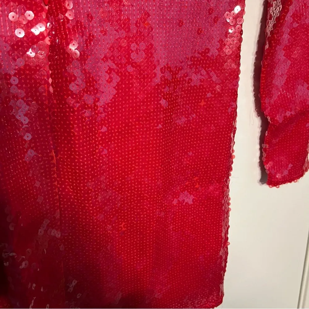 Anthro -Bardot Verona Long-Sleeve
Sequin Mini Dress Size 10 - Image 7