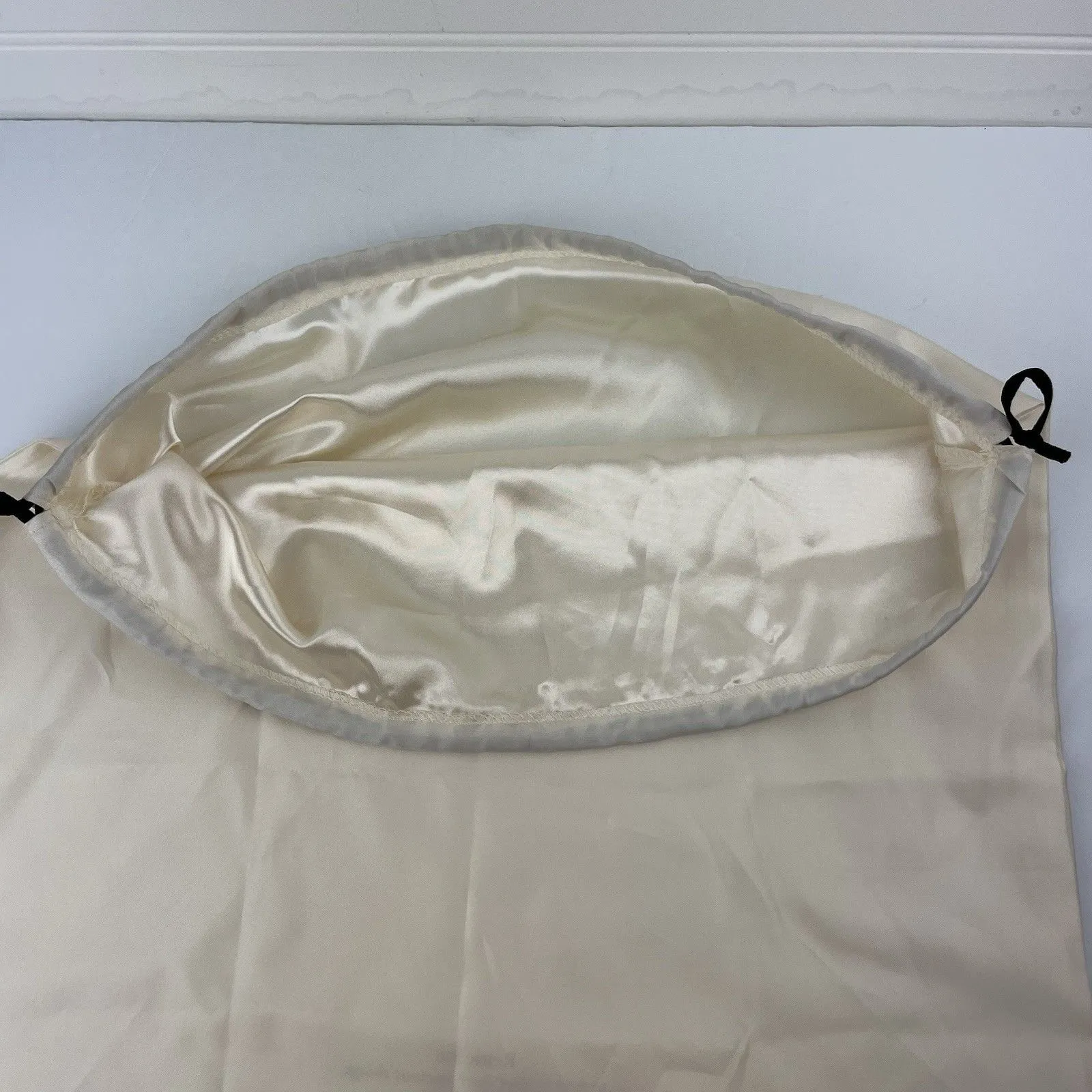 Kate Spade Ivory Dust Bag Drawstring Satin Storage Protector Handbag 17” X 18” - Image 5