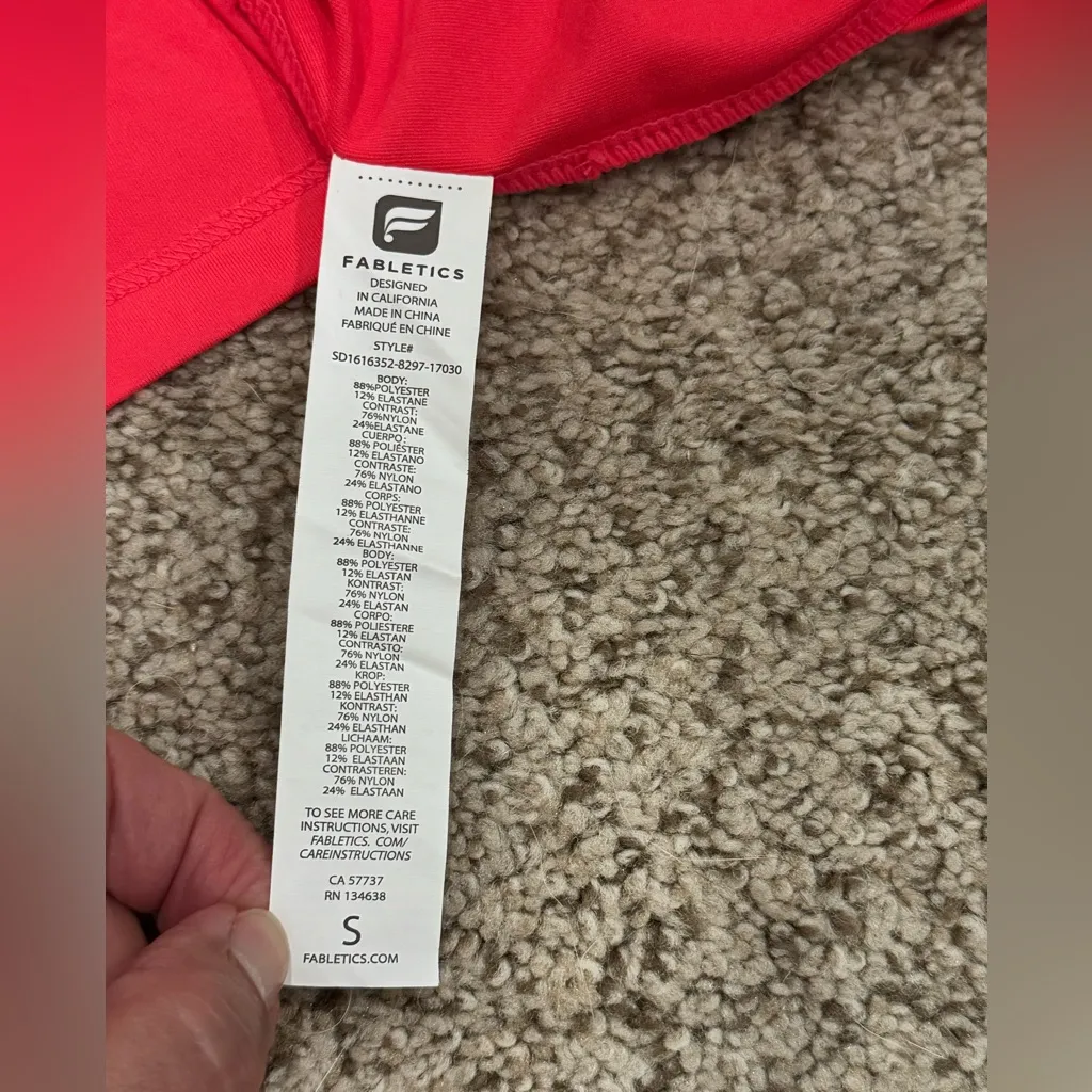 Fabletics Red Halter Athletic Mini Dress Sz S Vibrant Sporty-Femme VacationReady - Image 9