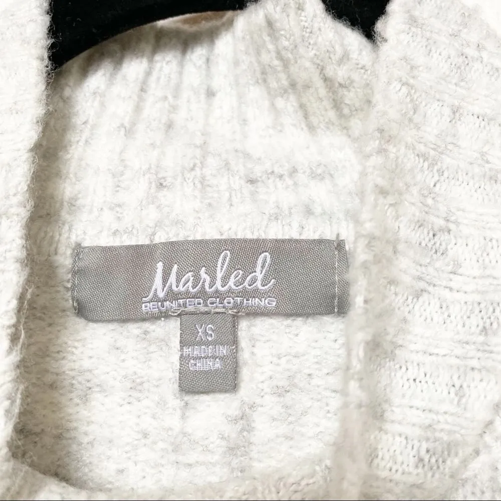 Marled Reunited Clothing Grey Soft Plush Turtleneck Sweater Size XS - Image 6