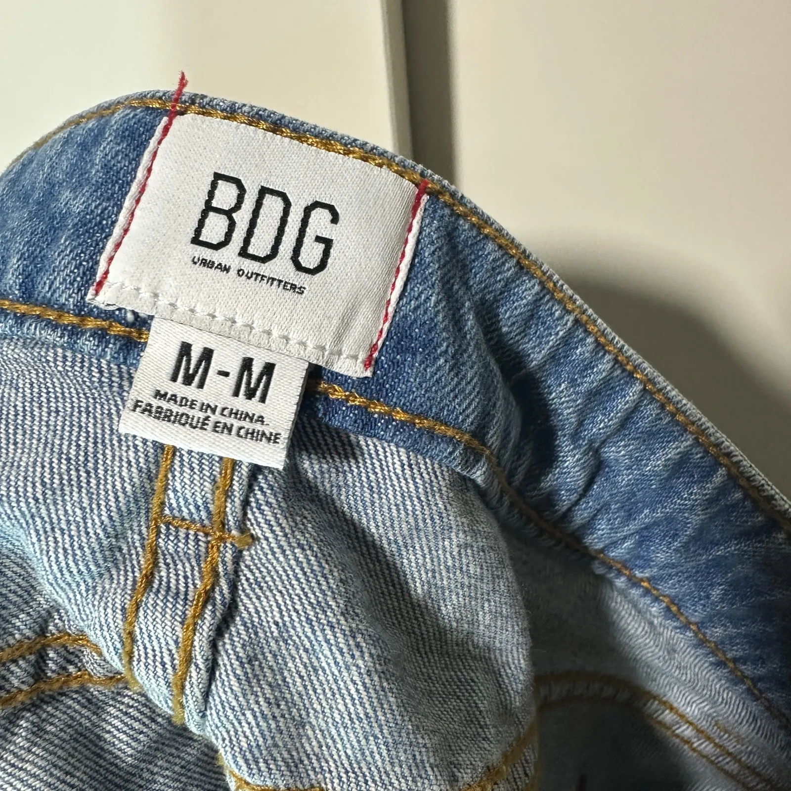 BDG Urban‎ Outfitters Denim Mini Skirt Frayed Hem Casual Blue Medium - Image 3