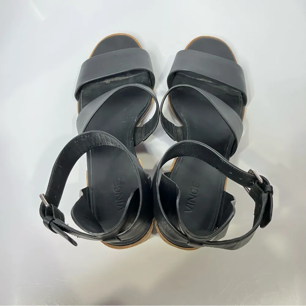 Vince ‎ black leather strappy sandals size 10 - Image 6