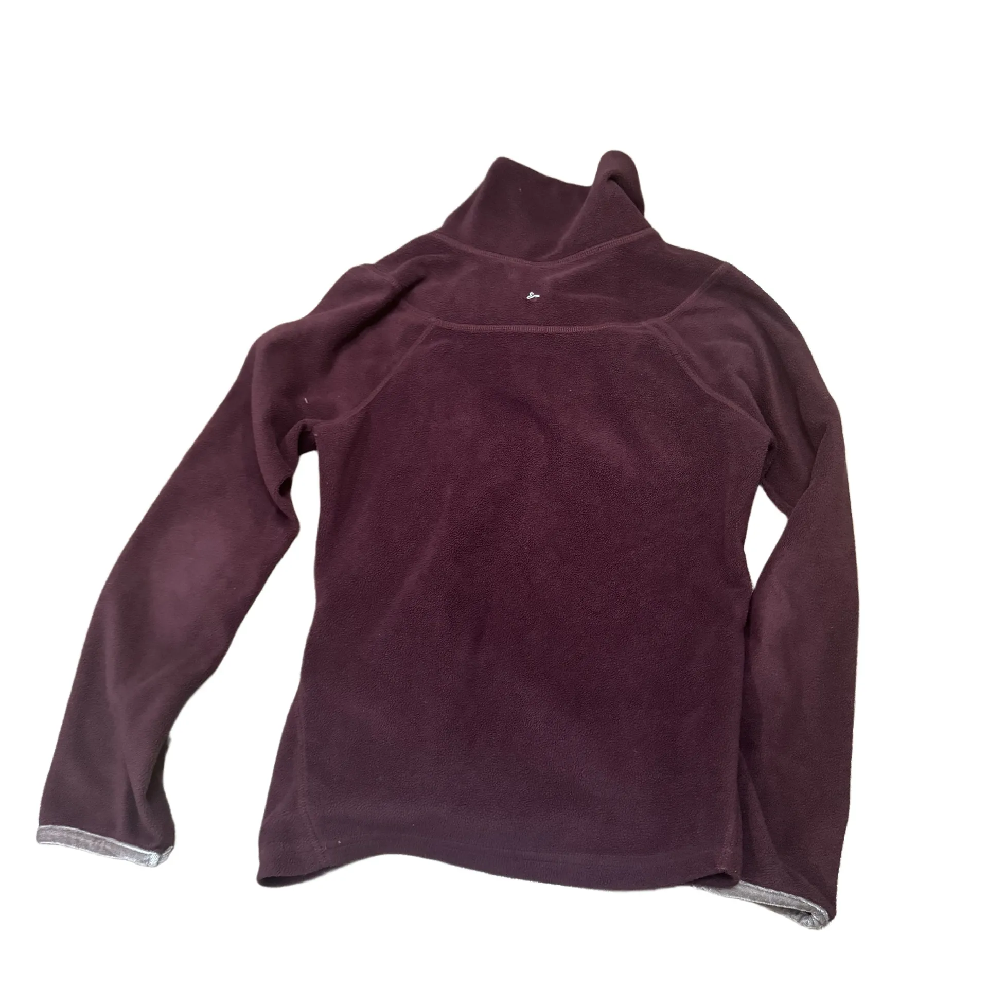 Prana Fleece Pullover Womens Size S Maroon High Neck Activewear Outdoor Gear - Image 2