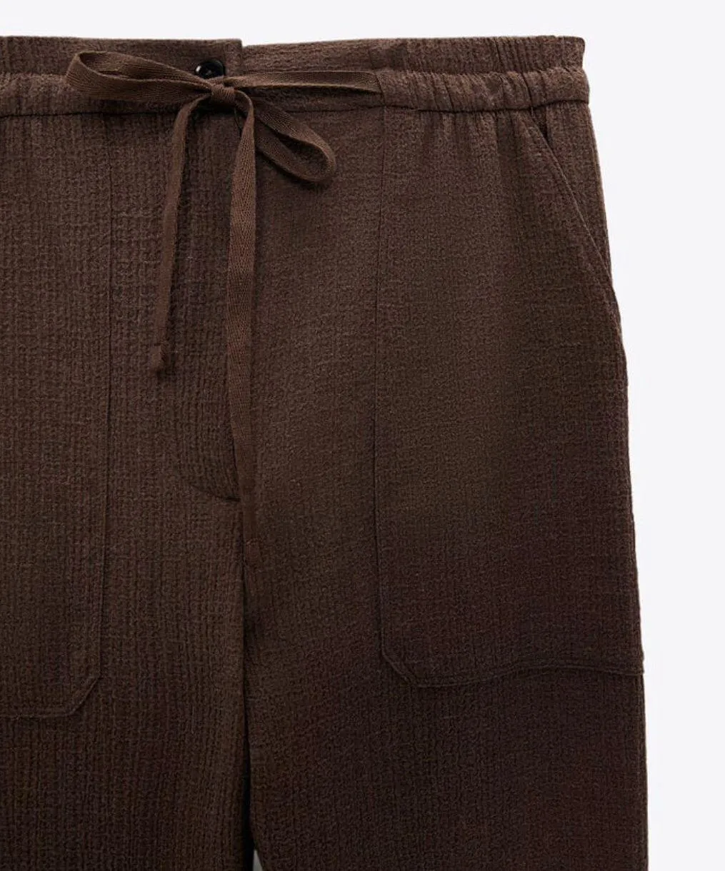 NWT  Textured Dusty Purple High-Waisted Pants - Image 7